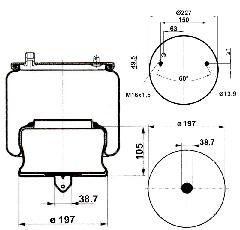 70376911W - Arc pneumatic complet spate B12B 215x215