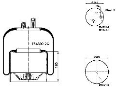 784390-2C - Arc pneumatic complet ACTROS 215x215