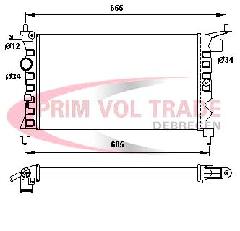 PVT00051578 - Radiator, engine cooling- OPEL Corsa, Combo 215x215