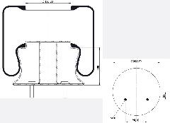 20535876 - Air spring service type VOLVO rear 215x215