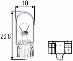 8GP003594141 - izzó 12V W3W üvegfoglalatos 215x215