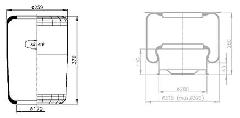 AB418 - Air spring rubber element Bova, Ikarus
 215x215