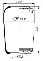 AB455S - Air spring bellows 131/238-370 215x215