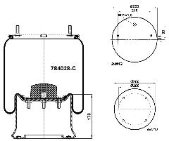 784028-C - Air spring Schmitz 215x215