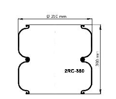 2RC360 - Légrugó gumielem KASSBOHRER 215x215