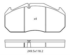 K004197 - Fékbetét 215x215