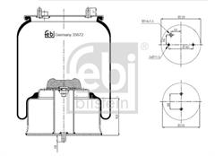 SCANIA1521114 - Air spring SCANIA front ROV.C 215x215
