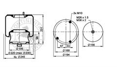 819NP01 - Légrugó komplett CONTITECH 215x215