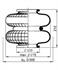 2897 - Air spring bellows 2 girdle hoop CREDO 0 70x70