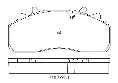 JCP1389 - Brake pad 215x215