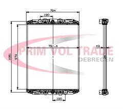 PVT00051144 - Vízhűtő - DAF 215x215