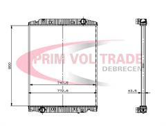 PVT00053270 - Vízhűtő - IVECO 215x215