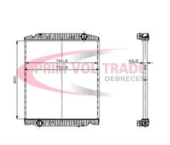 PVT00053348 - Vízhűtő - IVECO 215x215